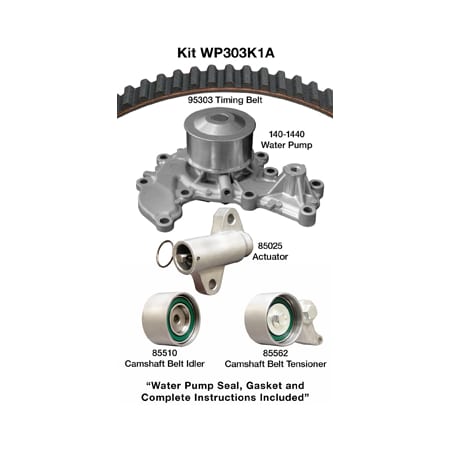 Dayco 98-04 Acura/Honda/Isuzu 3.2/3.5L Water Pump Kit, Wp303K1A WP303K1A